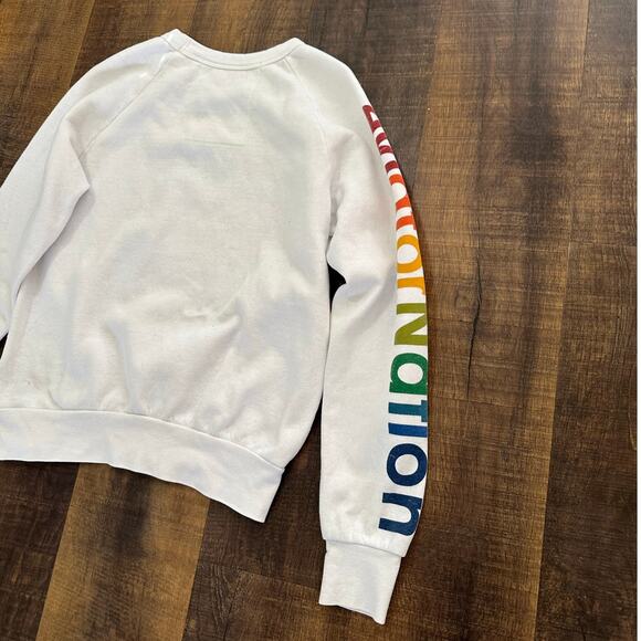 Aviator Nation Venice CA Rainbow Logo Crewneck Sweatshirt White Size XS - Picture 6 of 8